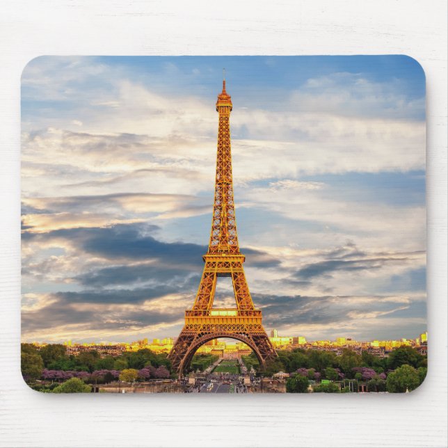 Beautiful Eiffel Tower Paris Frankreich Mousepad (Vorne)