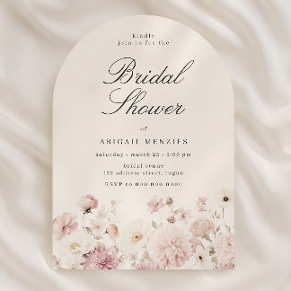 Beautiful Elegant Floral Bridal Shower Einladung