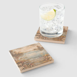 Beautiful Evening on the water Wedding  Steinuntersetzer