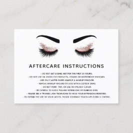 Beautiful Eye Rose Gold Glitzer Läsionen Aftercare Empfehlungskarte