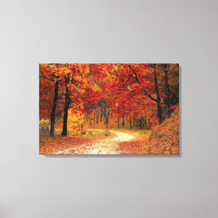 Beautiful Fall Road Canvas Print Leinwanddruck