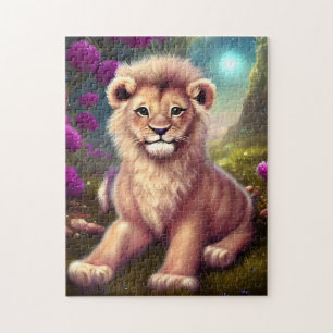 Beautiful Fantasy Niedlich Kawaii Lion Cub Puzzle