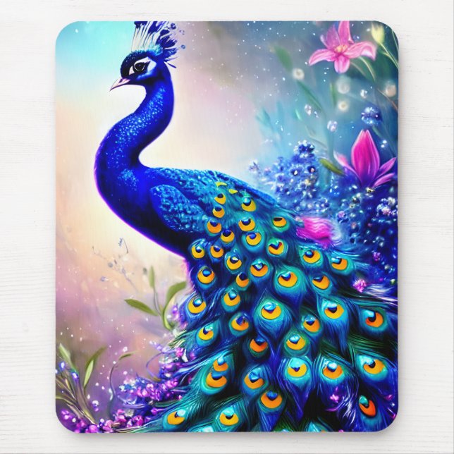 Beautiful Fantasy Peacock Mousepad (Vorne)