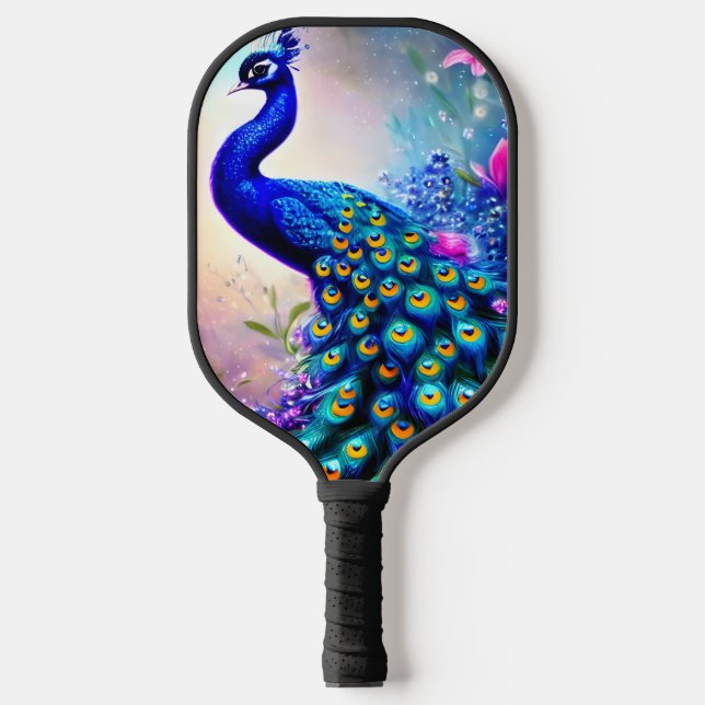 Beautiful Fantasy Peacock Pickleball Schläger (Vorderseite)