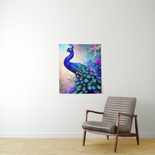 Beautiful Fantasy Peacock Wandteppich