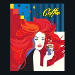 "Beautiful Fashion Woman with Coffee Cup" Pop Art Poster<br><div class="desc">Poster Abstrakt "Beautiful Fashion Woman with Coffee Cup" Pop Art Trendy Stylish Illustration,  Art Work Poster für Phantastische Urlaubsgeschenke und Präzente,  Wohngestaltung,  Art & Wall Dekoration,  Decorative Art Product,  Modern Design von "Beautiful Fashion Woman with Coffee Cup" - Sammlung.</div>