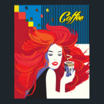 "Beautiful Fashion Woman with Coffee Cup" Pop Art Poster<br><div class="desc">Poster Abstrakt "Beautiful Fashion Woman with Coffee Cup" Pop Art Trendy Stylish Illustration,  Art Work Poster für Phantastische Urlaubsgeschenke und Präzente,  Wohngestaltung,  Art & Wall Dekoration,  Decorative Art Product,  Modern Design von "Beautiful Fashion Woman with Coffee Cup" - Sammlung.</div>