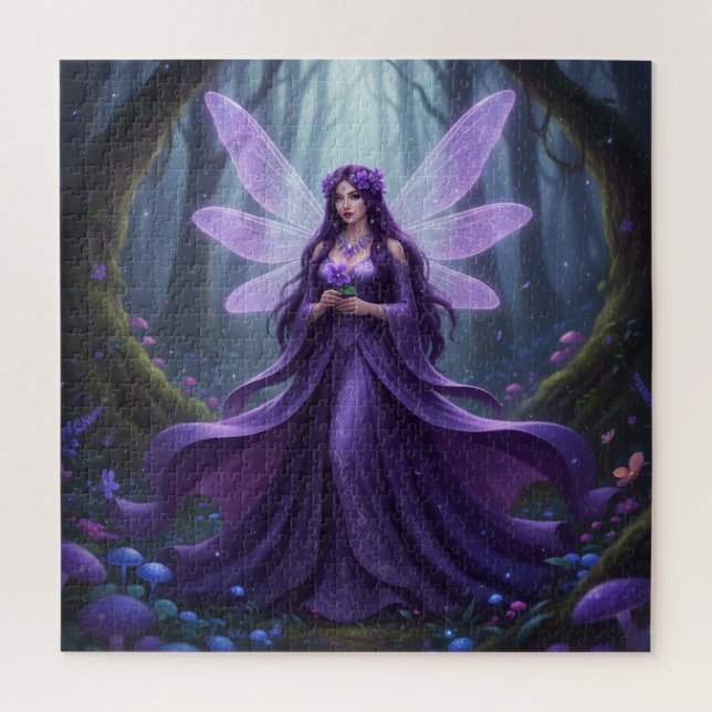 Beautiful February Amethyst Fairy Puzzle (Vertikal)