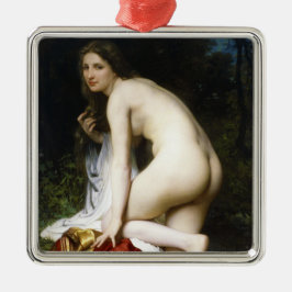 Beautiful Female Bather (von Bouguereau) Ornament Aus Metall