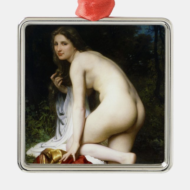 Beautiful Female Bather (von Bouguereau) Ornament Aus Metall (Vorne)