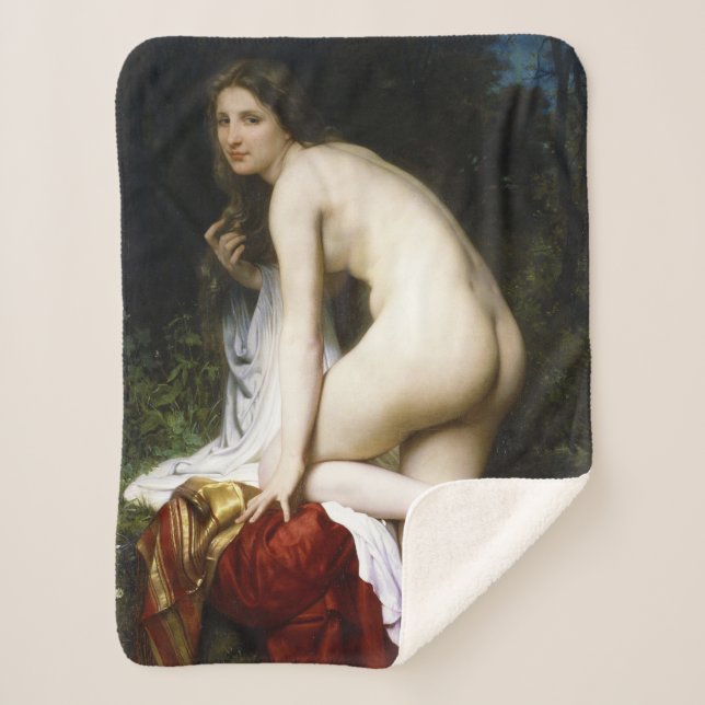 Beautiful Female Bather (von Bouguereau) Sherpadecke (Vorderseite)