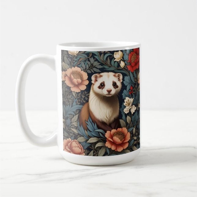 Beautiful Ferret William Morris Inspiriert Kaffeetasse (Links)