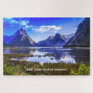 Beautiful fjord and "Miter Peak", Neuseeland, Puzzle