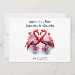 Beautiful Flamingo Save the Date