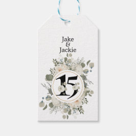Beautiful Floral 15-jähriges Jubiläum Custom Gift  Geschenkanhänger