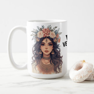 Beautiful Floral Anime Girl – Soft Pastel Aesthe Kaffeetasse