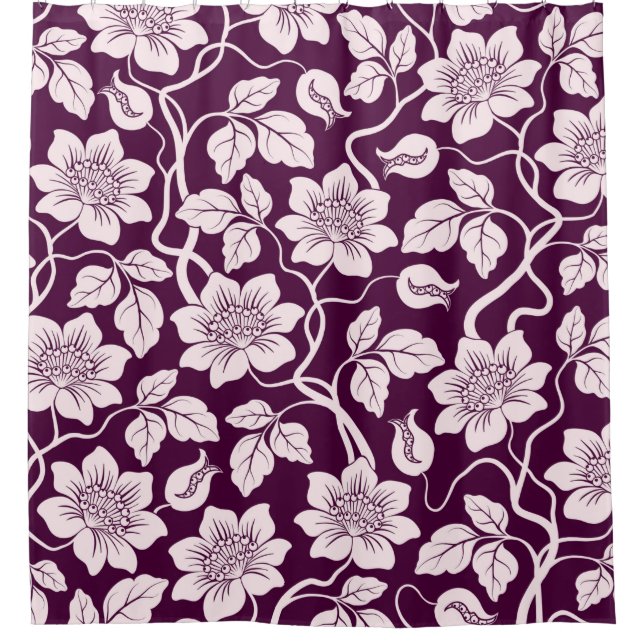 Beautiful Floral Background Duschvorhang (Vorderseite)
