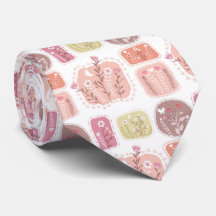 Beautiful Floral Butterfly Garden Neck Tie