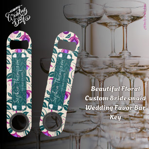 Beautiful Floral Custom Bridesmaid Gastgeschenk Ho Speed Flaschenöffner