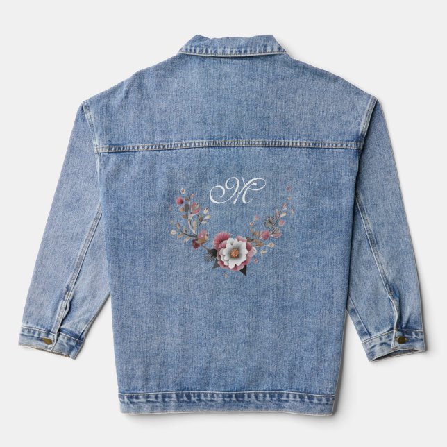 Beautiful Floral Denim Jacket Jeansjacke (Rückseite)