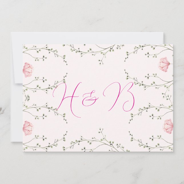 Beautiful Floral  Einladung (Vorderseite)