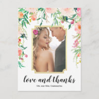 Beautiful Floral Frame Boho Vielen Dank