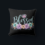 Beautiful Floral gesegnet Kissen<br><div class="desc">Blues-gesegnetes Design</div>