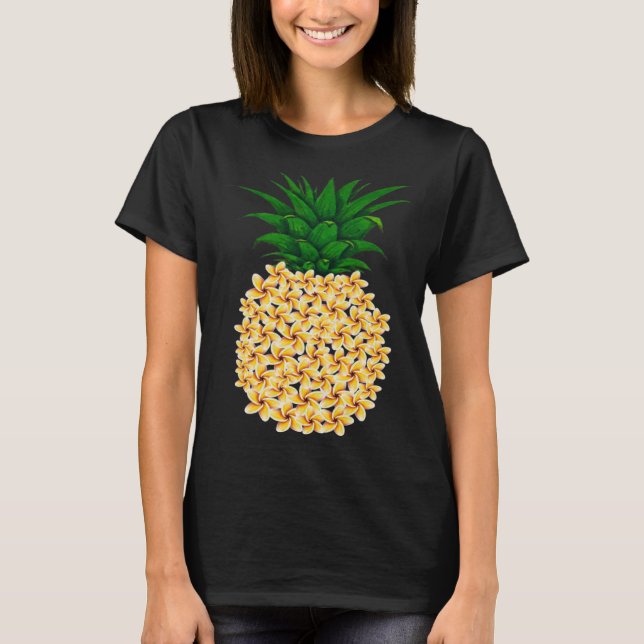 Beautiful floral pineapple men and women Hawaiian  T-Shirt (Vorderseite)