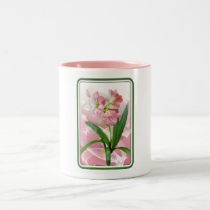 Beautiful Floral Themed Amaryllis Zweifarbige Tasse