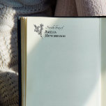 Beautiful Flower Branch Vintage Name Book Plate Permastempel<br><div class="desc">From the library of self inking stamp with a branch full of flowers and leaves. A pretty floral book plate to stamp your books with.</div>