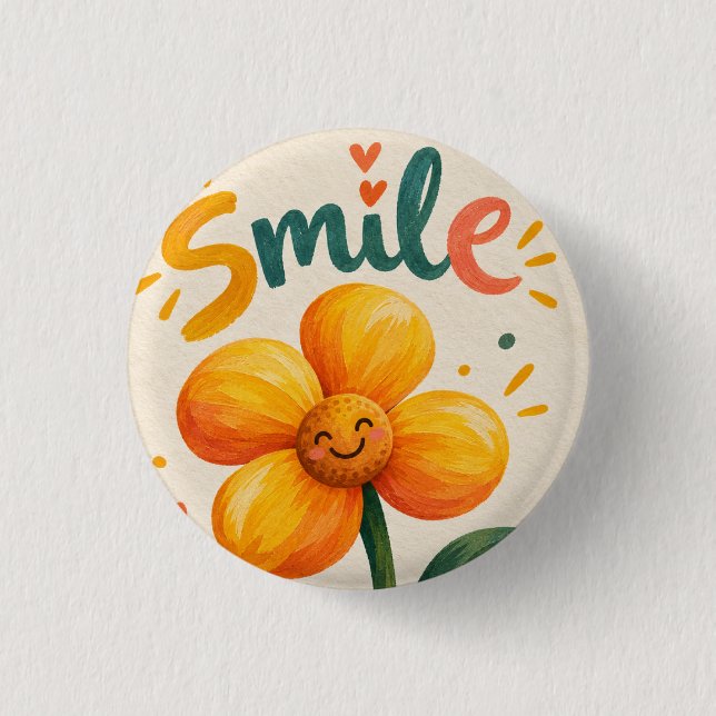 beautiful flower button  (Vorderseite)