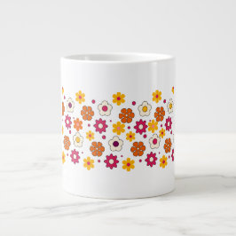 Beautiful flower pattern mug Jumbo-Tasse