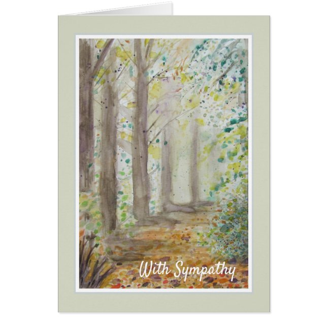Beautiful Forest Trees Beileid Erinnerungen Card (Vorne)