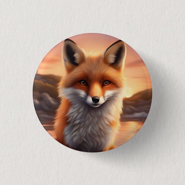 Beautiful Fox Button (Vorderseite)