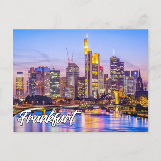 Beautiful Frankfurt, Deutschland Postkarte (Vorderseite)