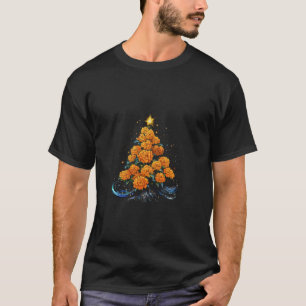 Beautiful French Marigold Christmas Tree Xmas Star T-Shirt