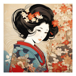 Beautiful Geisha japanische Kultur Fotodruck
