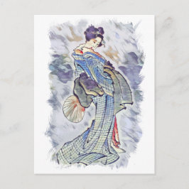Beautiful Geisha / Vintager japanischer Kunststil Postkarte