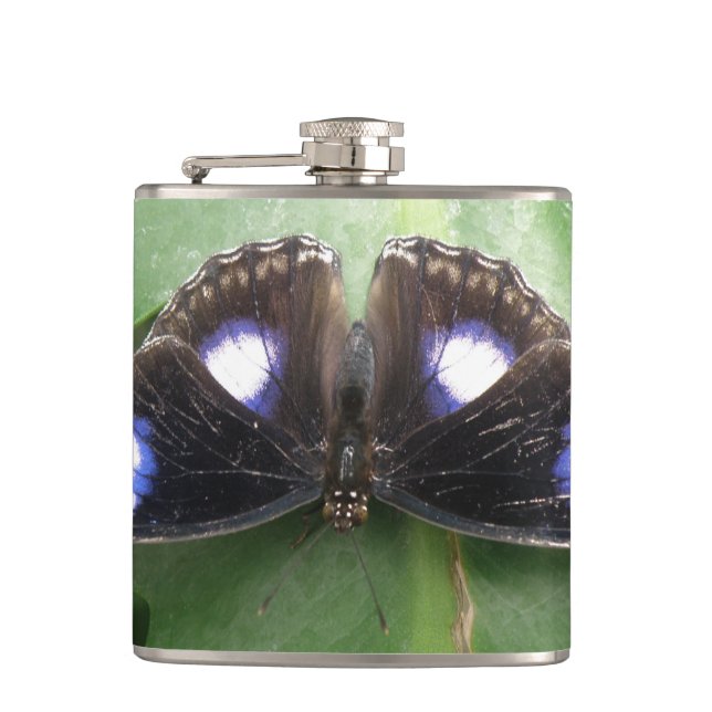Beautiful Gepunktet Butterfly Flask Flachmann (Vorderseite)