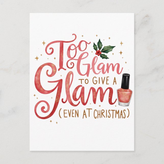 Beautiful Gift for those glam relatives Postkarte (Vorderseite)