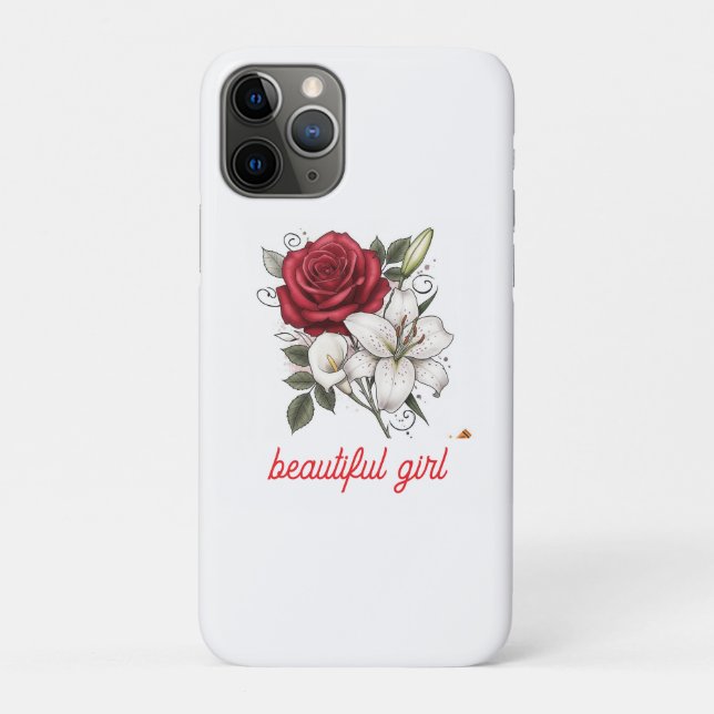 Beautiful Girl Rose Tote Bag Case-Mate iPhone Hülle (Rückseite)