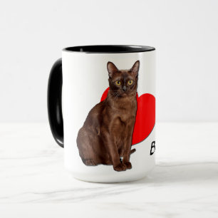 Beautiful Golden Burmese Katze Moggy Herzstück Li Tasse