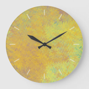 Beautiful Golden Marbled Paper Design Clock Große Wanduhr