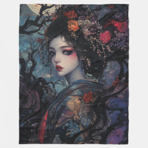 Beautiful Gothic Geisha Fleecedecke