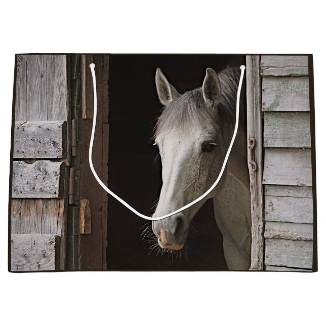 Beautiful Gray Mare Horse Große Geschenktüte (Vorderseite)