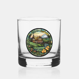 Beautiful Green Ireland Souvenir Whiskyglas