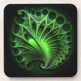 Beautiful Green Mandelbrot Getränkeuntersetzer