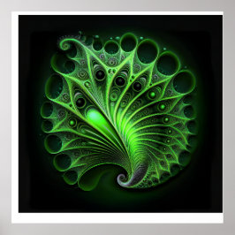 Beautiful Green Mandelbrot Poster