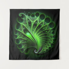 Beautiful Green Mandelbrot Wandteppich