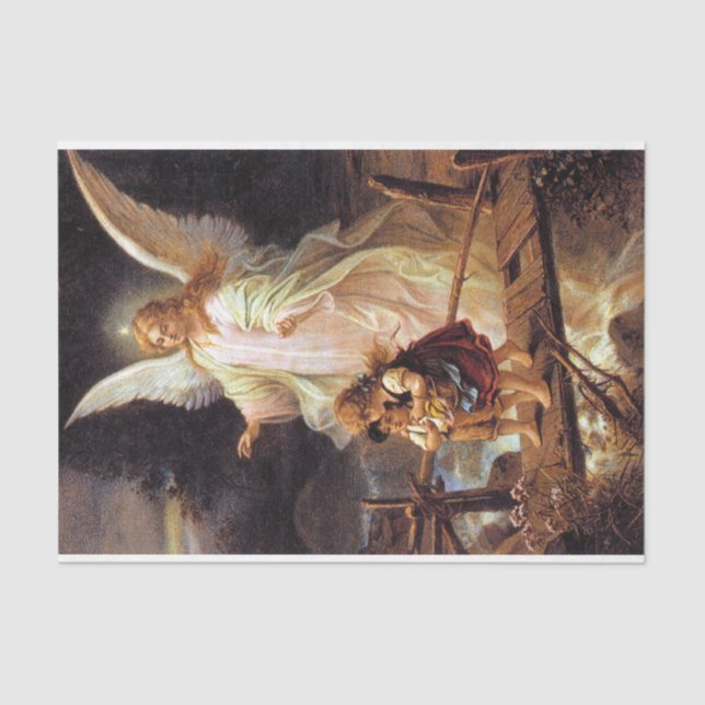 Beautiful Guardian Angel Decoupage Tissue Paper Seidenpapier (Vorderseite)